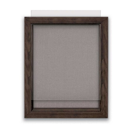 United Visual Products Indoor Enclosed Combo Board, 72"x36", Bronze Frame/Grey & Cinnabar UVCB7236BZ-GREY-CINNABA